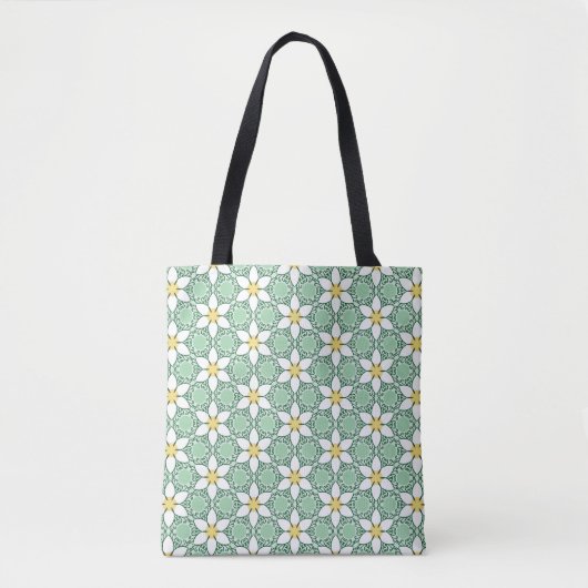 White Lilies Pattern Canvas tas (Voorkant)