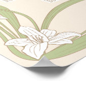 White Lilies Wedding Seating Chart 8 Tables Poster (Hoek)