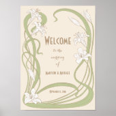 White Lilies Wedding Welcome Poster (Voorkant)