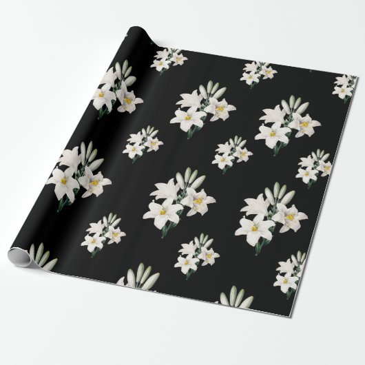 White Lillies Cadeaupapier (Uitgerold)