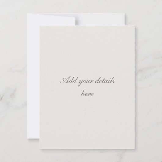 White Lillies Floral Wedding Invitation RSVP (Achterkant)