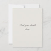 White Lillies Floral Wedding Invitation RSVP Kaartje (Achterkant)