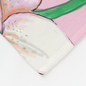 White Lillies on Pink Background Illustration Fleece Deken (Hoek)