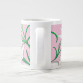 White Lillies on Pink Background Illustration Grote Koffiekop (Achterkant)