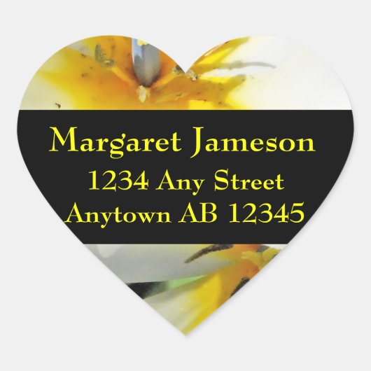 White Lillies Wedding Return Address Label (Voorkant)