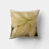White Lillum Flower Photo Cushion Kussen (Achterkant)