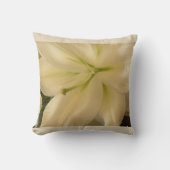White Lillum Flower Photo Cushion Kussen (Voorkant)
