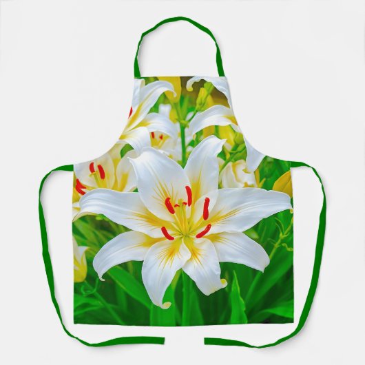 White Lily Apron Schort (Voorkant)