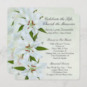 White Lily begrafenisaankondigingen Kaart (Voorkant / Achterkant)