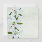 White Lily begrafenisaankondigingen Kaart (Achterkant)