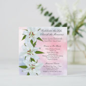 White Lily begrafenisaankondigingen Kaart (Staand voorkant)