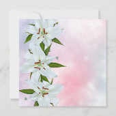 White Lily begrafenisaankondigingen Kaart (Achterkant)