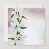White Lily begrafenisaankondigingen Kaart (Achterkant)