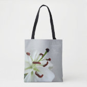 White Lily. Bloem. Lumbar Pillow Tote Bag (Voorkant)
