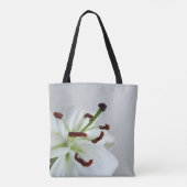 White Lily. Bloem. Lumbar Pillow Tote Bag (Achterkant)