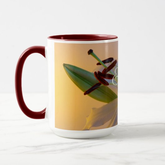 White Lily, bloem. Mok (Links)