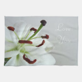 White Lily. Bloem. Theedoek (Horizontaal)