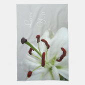 White Lily. Bloem. Theedoek (Verticaal)