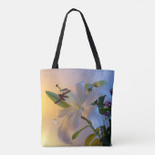 White Lily, bloem. Tote Bag (Achterkant)