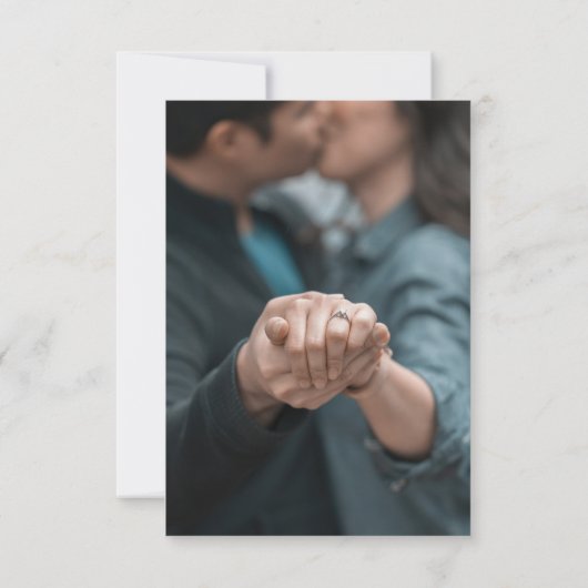 White Lily Botanical Floral Save the Date Photo Aankondiging (Achterkant)