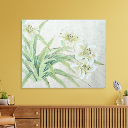 White Lily Canvas Afdruk (Insitu (Woonkamer))