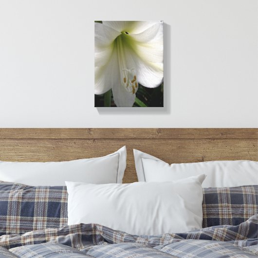 White Lily Canvas Afdruk (Insitu (Slaapkamer))