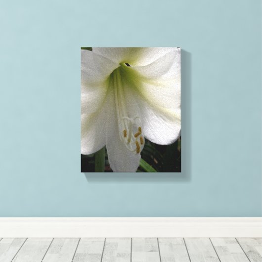 White Lily Canvas Afdruk (Insitu (Houten vloer))