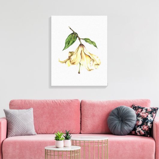 White Lily Canvas Afdruk (Insitu (Woonkamer))