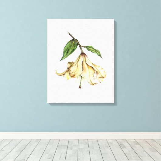 White Lily Canvas Afdruk (Insitu (Houten vloer))