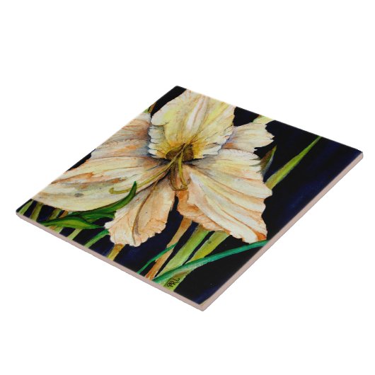 White Lily Ceramic Tegel Tegeltje (Zijkant)