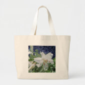 White Lily Floral Canvas tas (Voorkant)