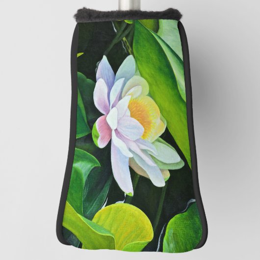White Lily Floral Golfheadcover (Draai 90)