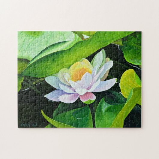 White Lily Floral Legpuzzel (Horizontaal)