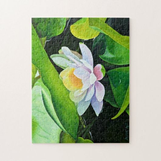 White Lily Floral Legpuzzel (Verticaal)