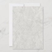 White Lily Floral Marble Wedding Invitations Kaart (Achterkant)