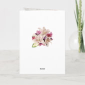 White Lily Floral Marble Wedding Program Kaart (Achterkant)