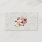 White Lily Floral Marble Wedding Table Plaatskaartje (Achterkant)