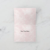 White Lily Floral Pink Marble Bedankkaart (Binnen)