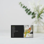White Lily Floral Visitekaartjes (Staand voorkant)