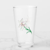 White Lily Flower Glas (Achterkant)