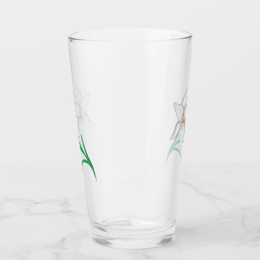 White Lily Flower Glas (Links)