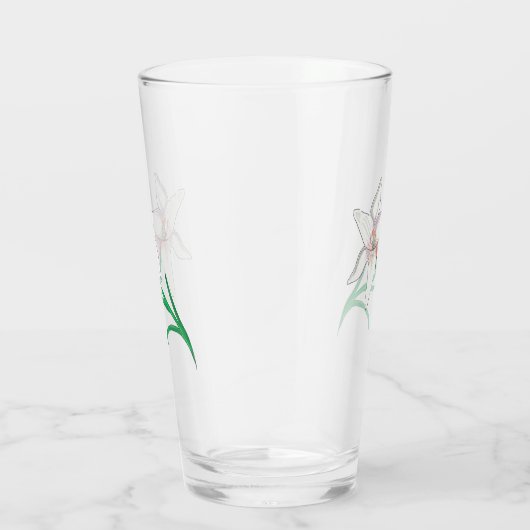 White Lily Flower Glas (Rechts)