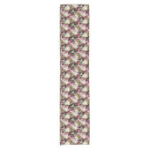 White Lily Flower Natuur Pattern Korte Tafelloper (Voorkant)