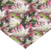 White Lily Flower Natuur Pattern Korte Tafelloper (Hoek)
