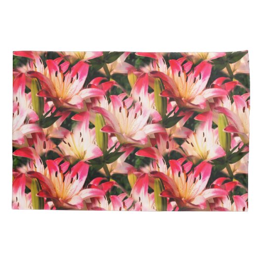 White Lily Flower Natuur Pattern Kussensloop (Achterkant)