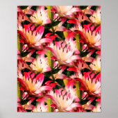 White Lily Flower Natuur Pattern Poster (Voorkant)