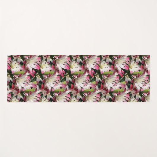 White Lily Flower Natuur Pattern Yogamat (Voorkant (horizontaal))
