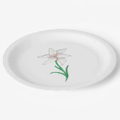 White Lily Flower Papieren Bordje (Gekanteld)