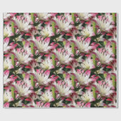 White Lily Flower Pattern Natuur Cadeaupapier (Vlak)