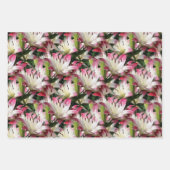 White Lily Flower Pattern Natuur Inpakpapier Vel (Voorkant 3)